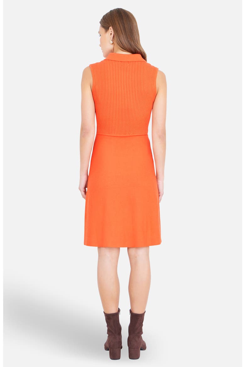 Rib Knitted With Buckle Skater Dress, Alternate, color, Orange