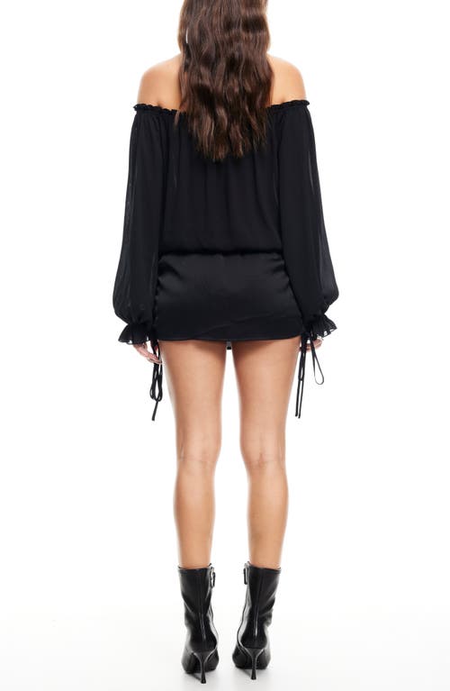 Lioness Sevigny Off The Shoulder Long Sleeve Minidress