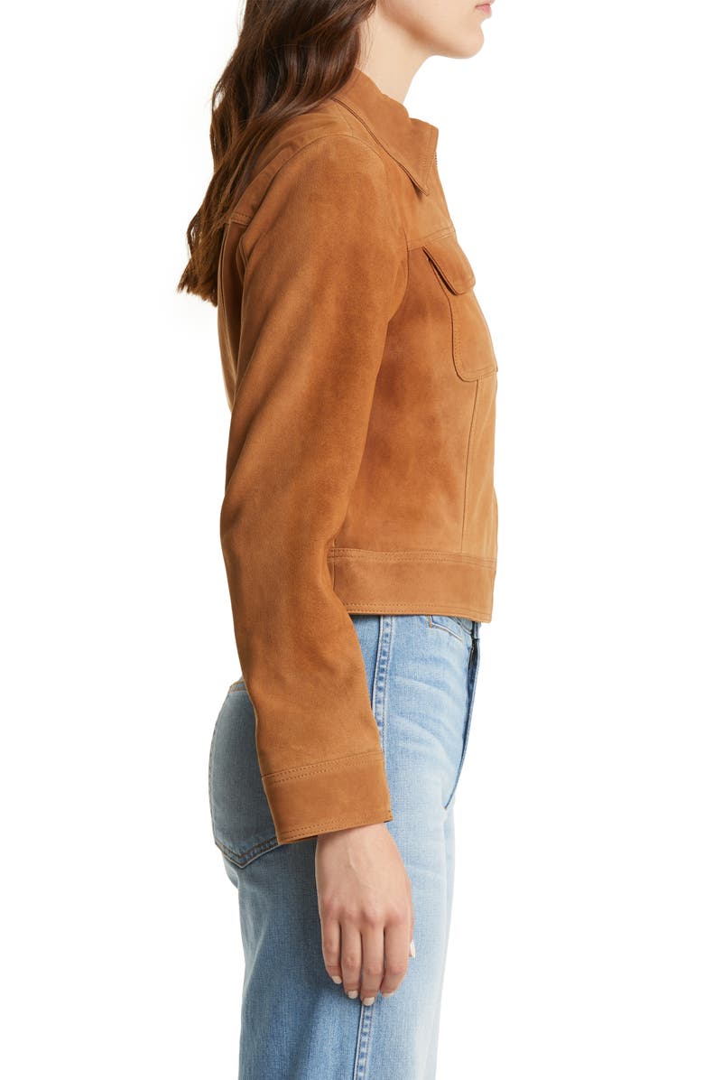 & Other Stories Crop Suede Jacket, Alternate, color,