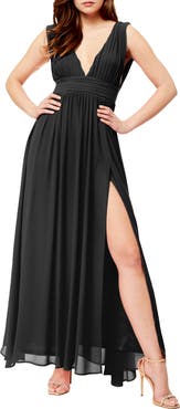 Love By Design Athen Plunging V-Neck Maxi Dress