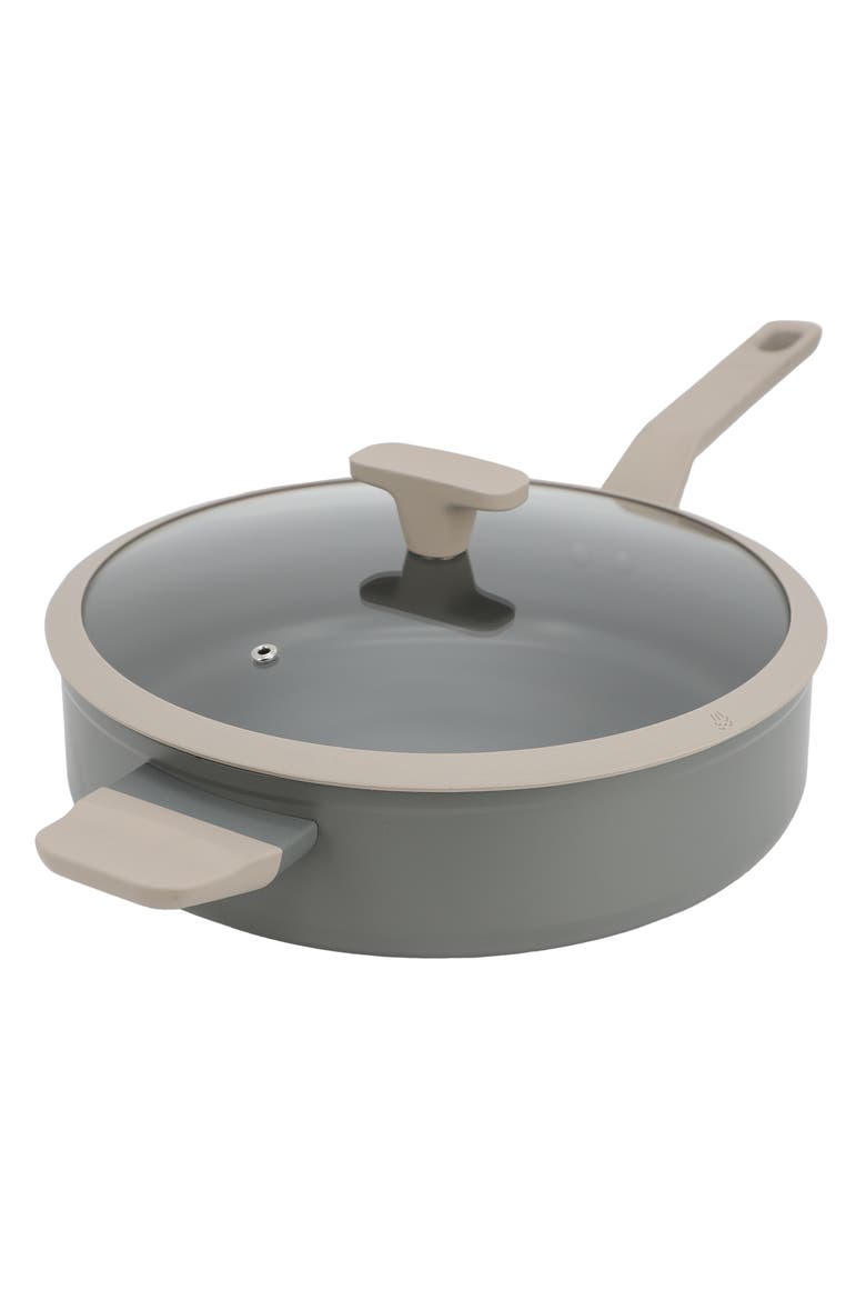Ambrose 4.5 Quart Nonstick Aluminum Saute Pan with Lid, Main, color, Grey