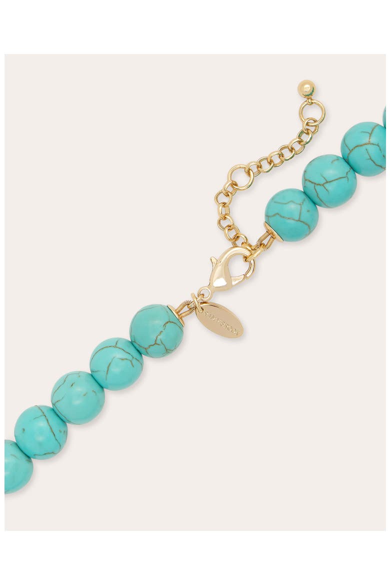 Reva Butterfly Pendant Synthetic Turquoise Bead Necklace, Alternate, color, TURQUOISE