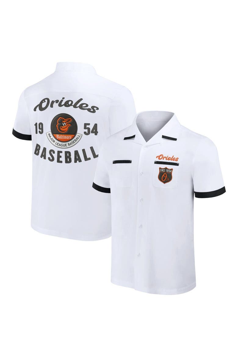 Men's Darius Rucker Collection by Fanatics  White Baltimore Orioles Bowling Button-Up Shirt, Main, color, White