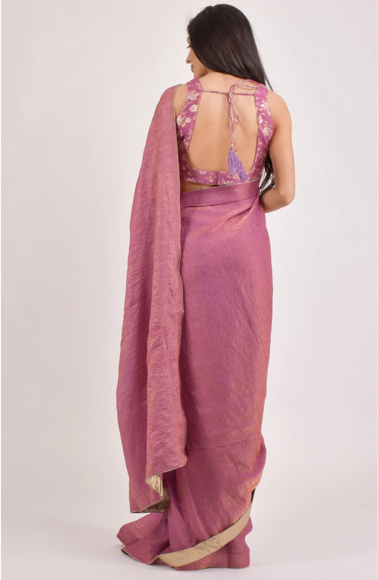 Rhosyn Brocade Pre Pleated Shimmer Saree