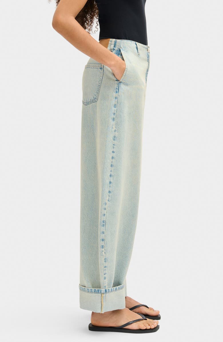 ALIGNE Christina Cuffed Barrel Leg Jeans, Alternate, color, Cloud Blue