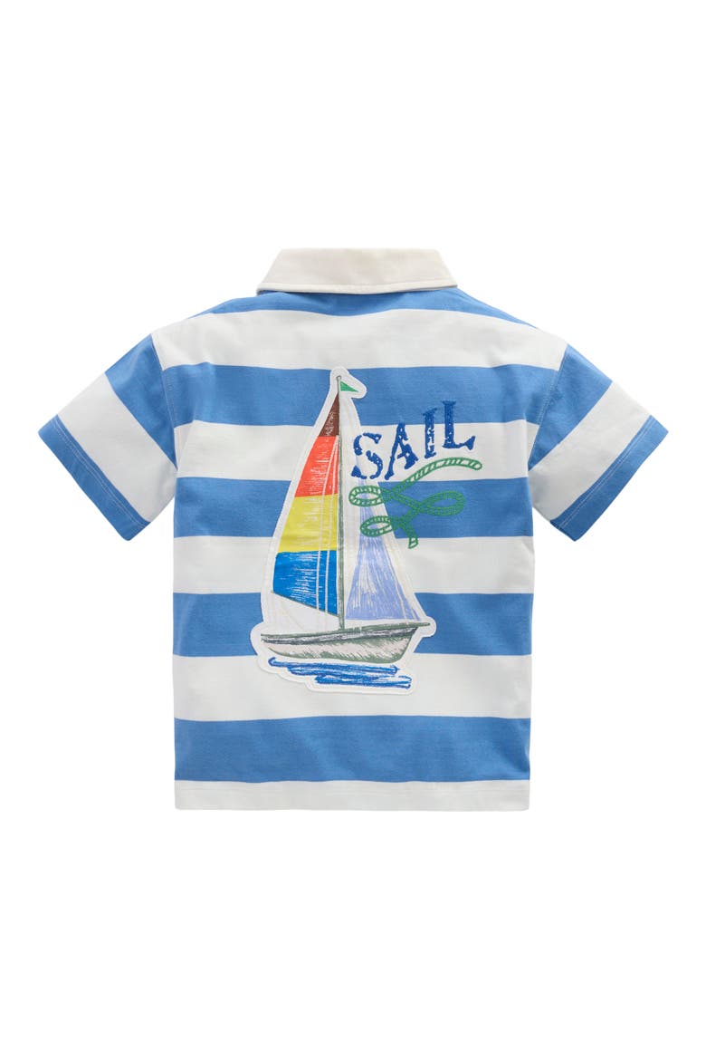 Kids' Embroidered Cotton Polo, Alternate, color, BOATS