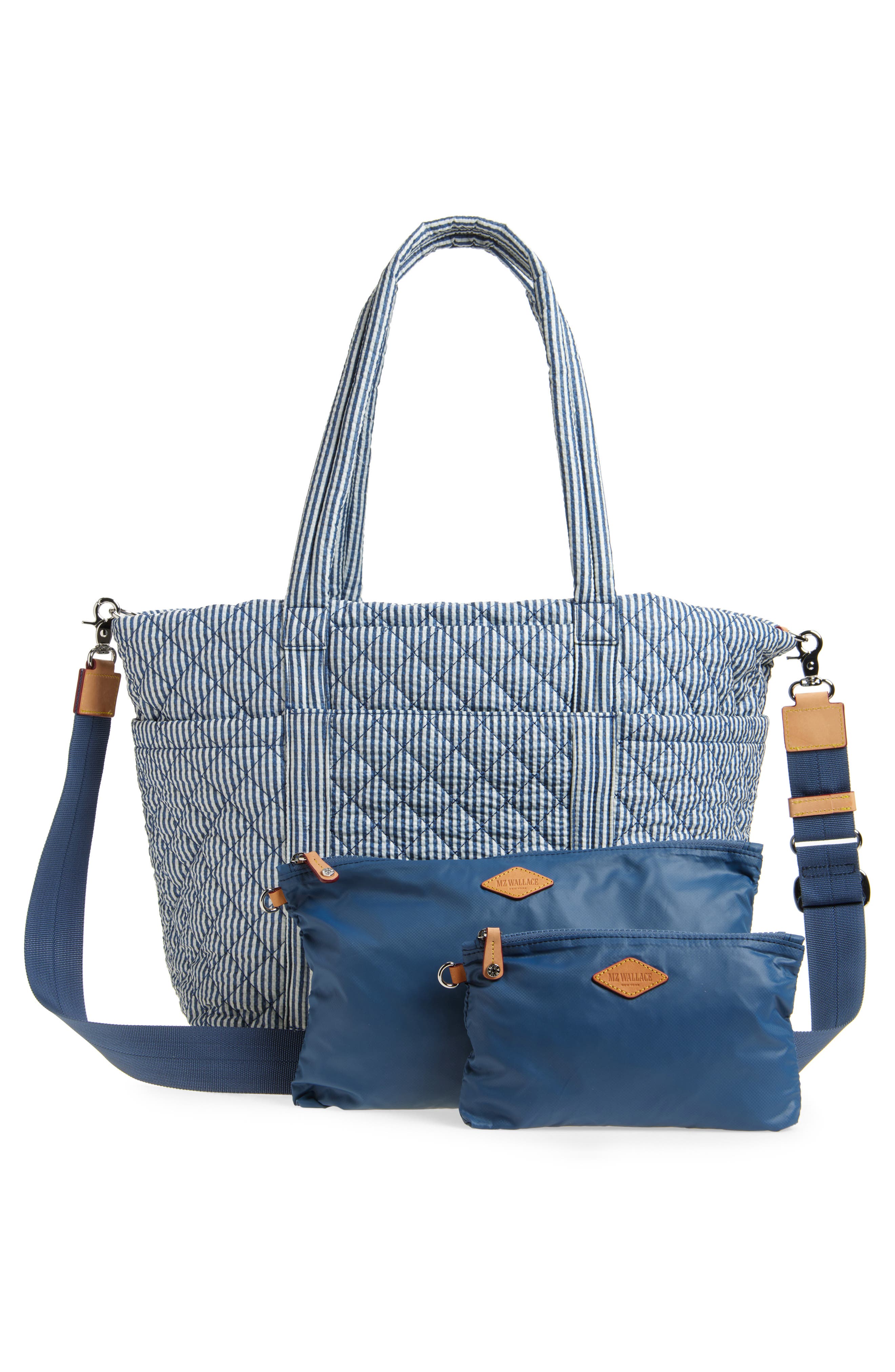 MZ Wallace Large Empire Quilted Seersucker Tote, Alternate, color, 