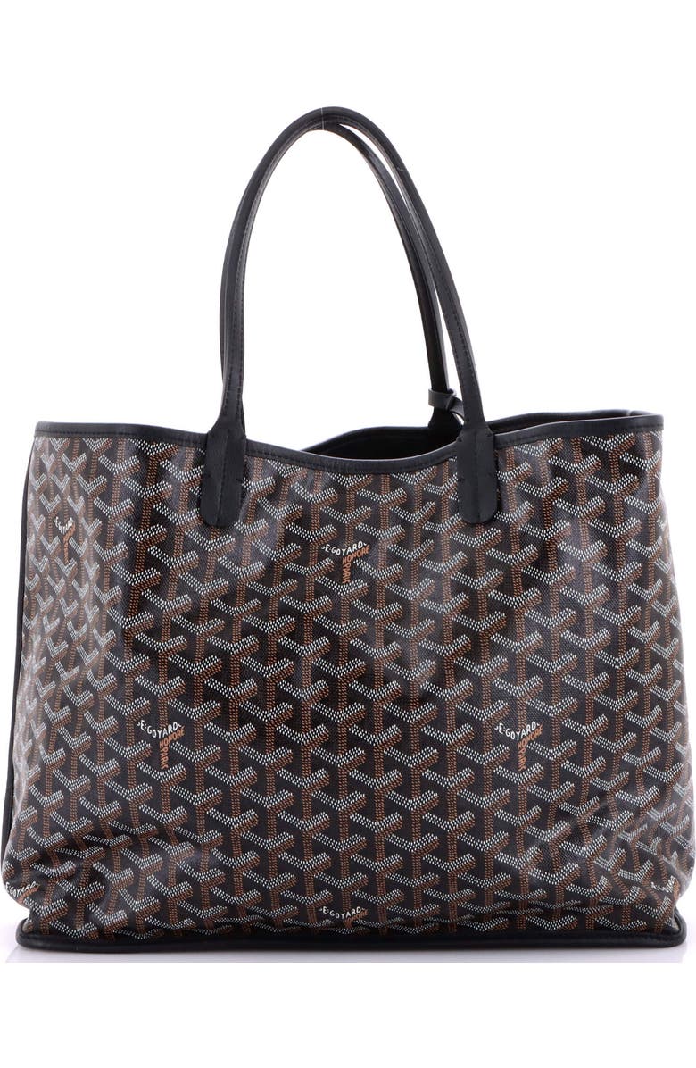Pre-Owned Goyard Anjou Reversible Tote Coated Canvas PM, Main, color, Black
