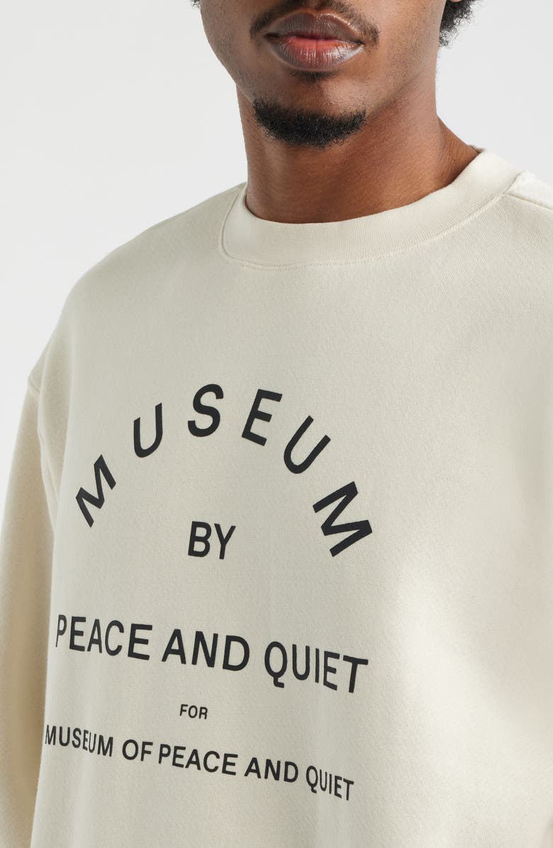Museum of Peace & Quiet Logo Sweatshirt, Alternate, color, Bone