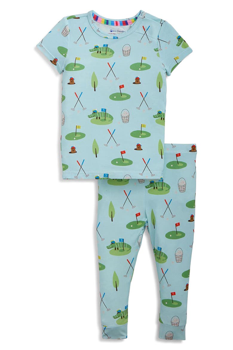 Kids' Gopher It Short Sleeve Two-Piece Fitted Pajamas, Alternate, color, GOPHR