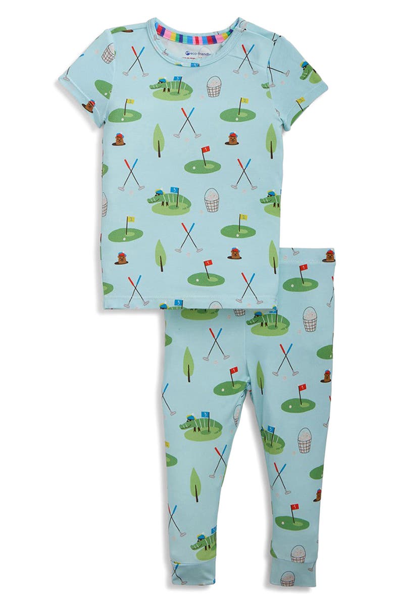 Magnetic Me Kids' Gopher It Short Sleeve Two-Piece Fitted Pajamas, Alternate, color, Gophr