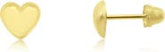 The Lovery Fine Jewelry Mini Puffy Heart Screw Back Stud Earrings