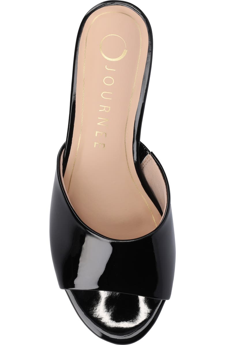 Journee Collection Jeylah Kitten Heel Slide Sandal, Alternate, color, Patent/ Black
