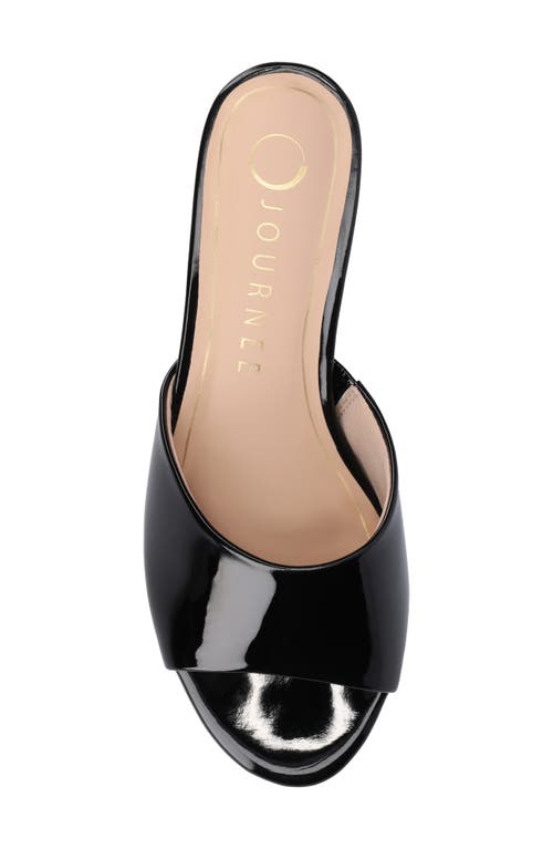 Shop Journee Collection Jeylah Kitten Heel Slide Sandal In Patent/black