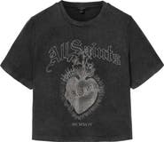 AllSaints Sabbath Lisa Embellished Cotton Graphic T-Shirt
