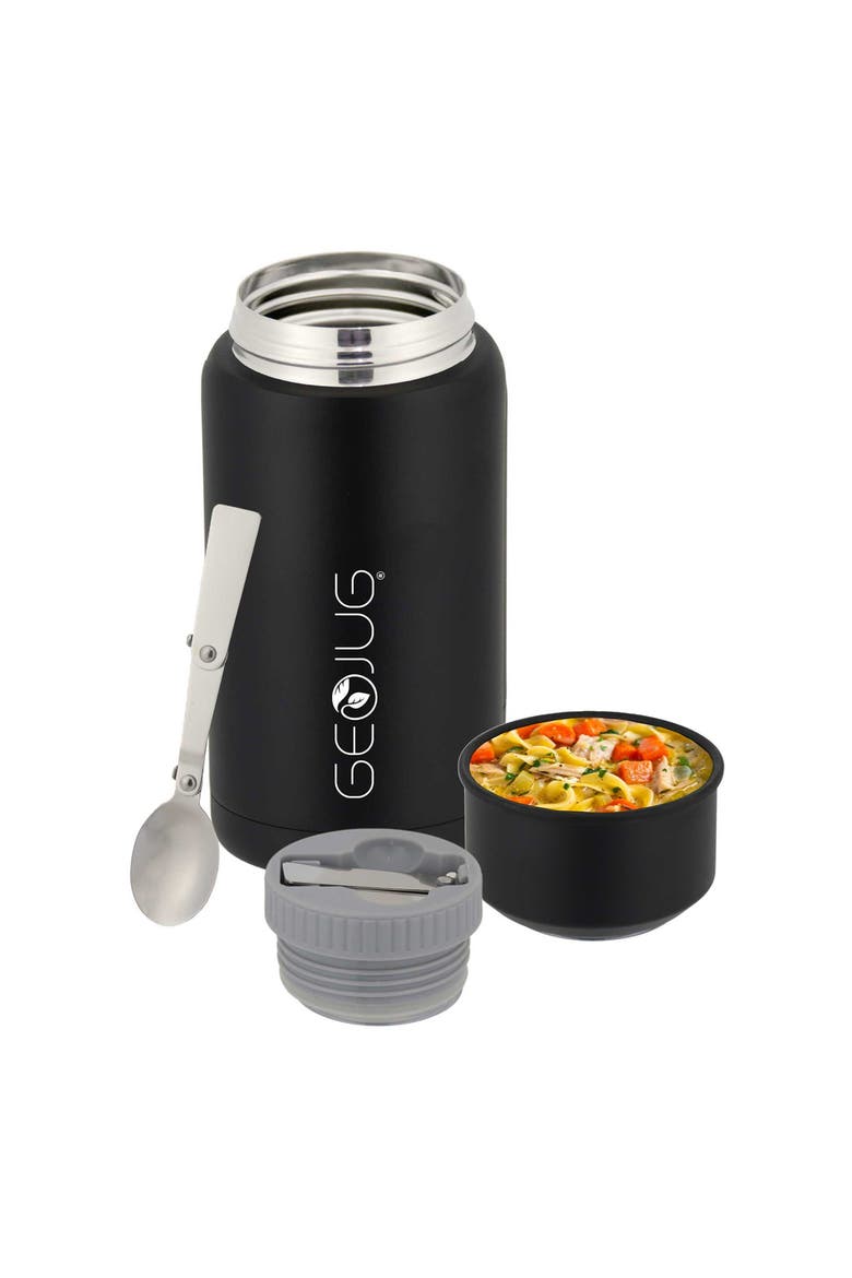 25oz Insulated Stainless Steel Food Jar in Black, Main, color, Black