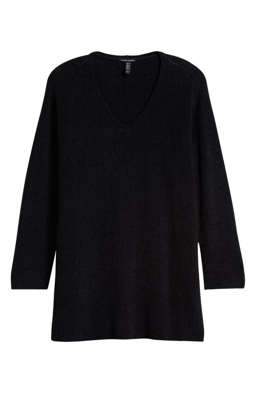 Eileen Fisher V-neck Organic Cotton Chenille Sweater