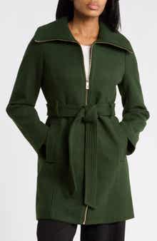 Belted Faux Wool Coat