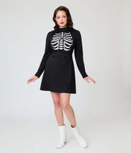 Smak Parlour 1960s Mock Turtleneck Fit & Flare Dress