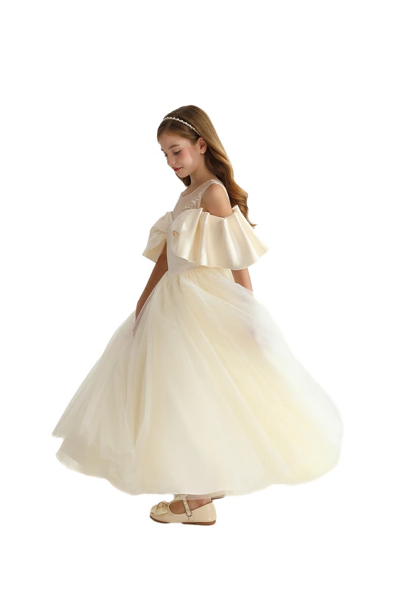 Tulleen Amica Dress, Alternate, color, Champagne