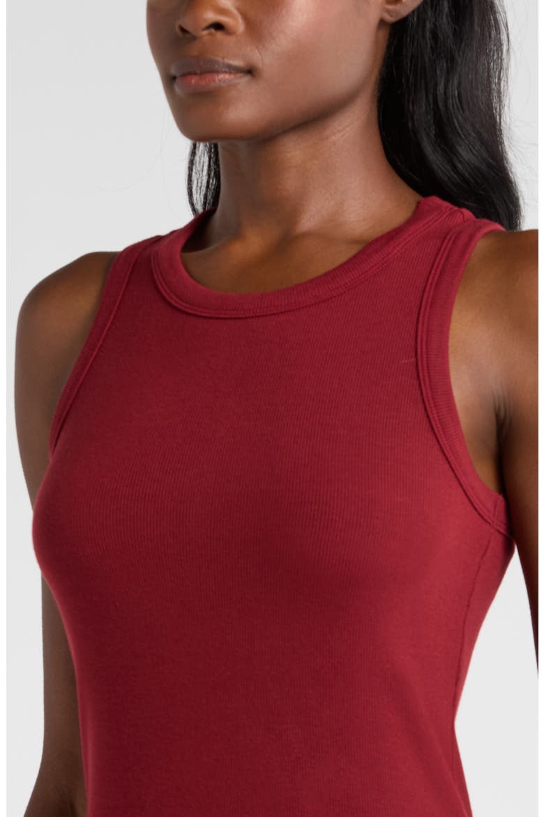 Racerback Midi Dress, Alternate, color, SYRAH