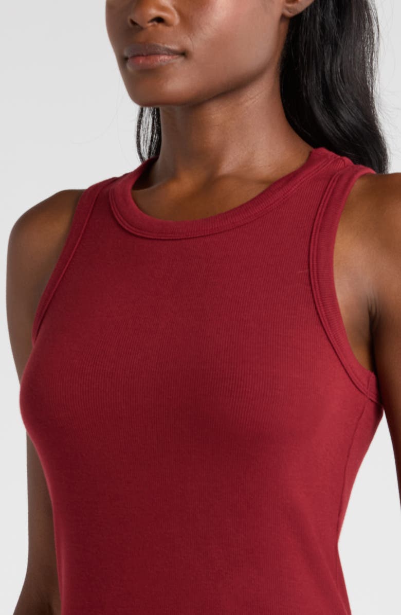 L'AGENCE Racerback Midi Dress, Alternate, color, Syrah