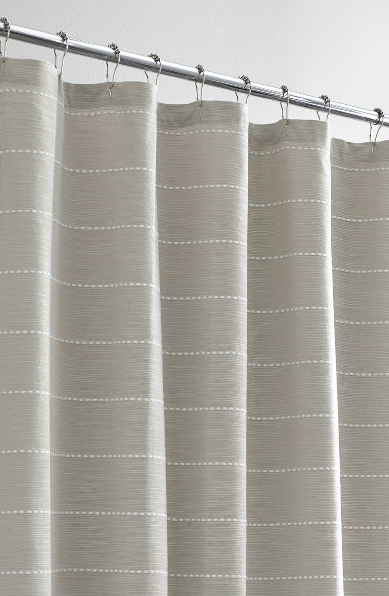 Vera Wang Embroidered Stripe Shower Curtain, Alternate, color,