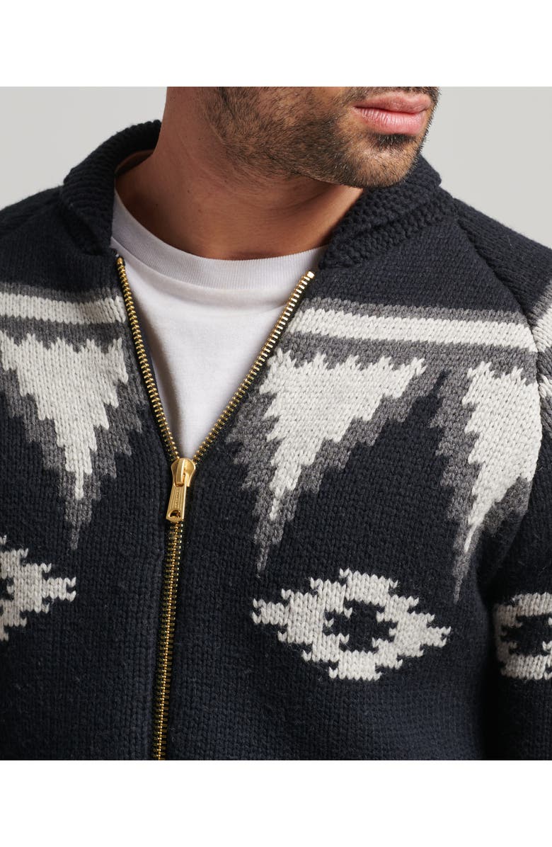 Superdry Shawl Collar Zip-Up Sweater, Alternate, color, 