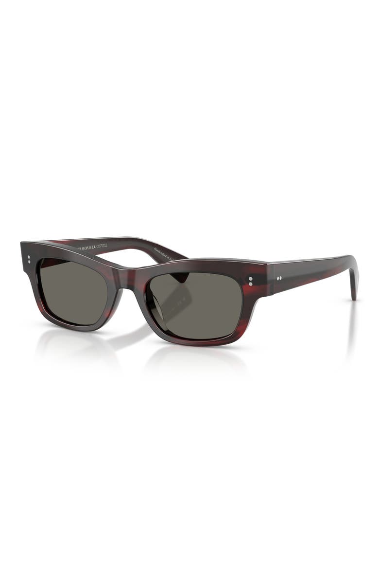 51mm Sonia Pillow Sunglasses, Alternate, color, BORDEAUX BARK / CARBON GREY
