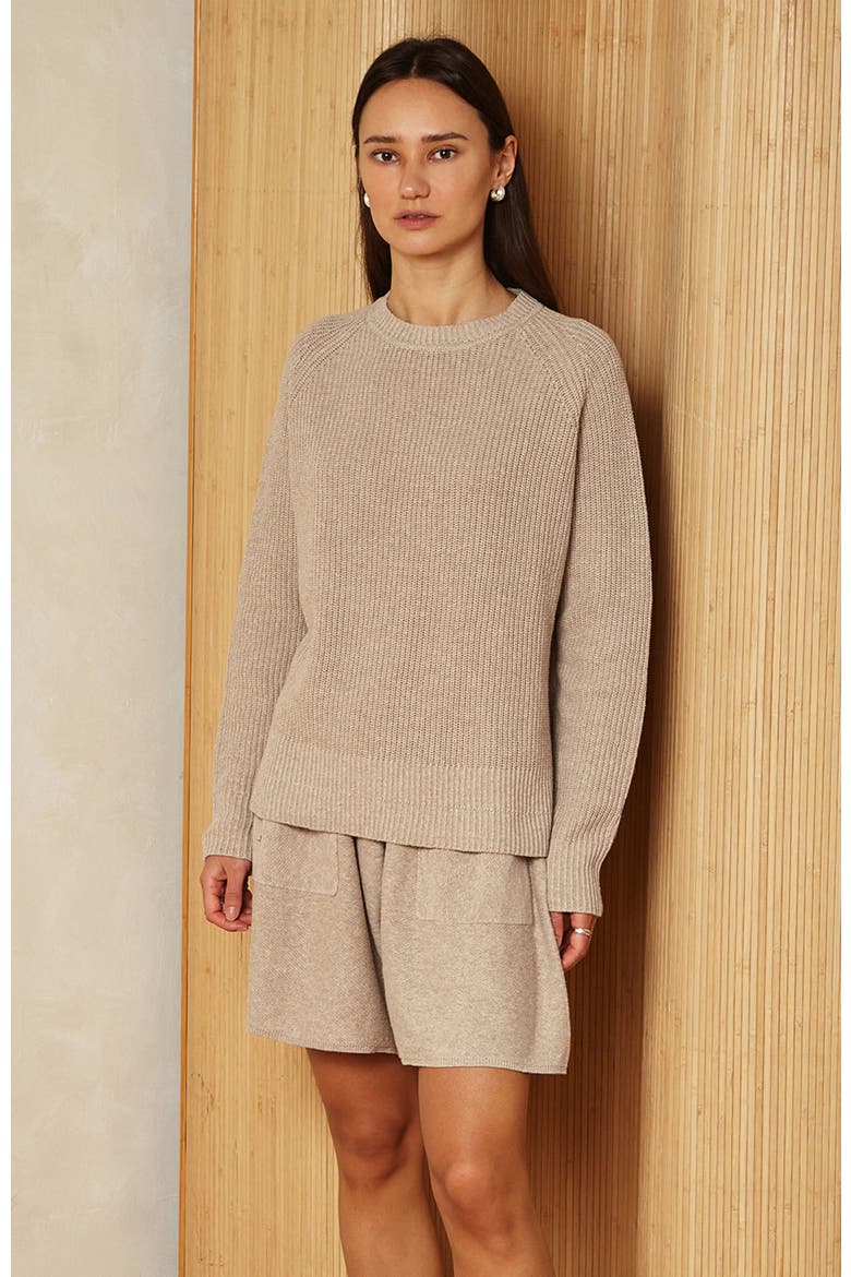 Romey Ribbed Crew, Alternate, color, Oat