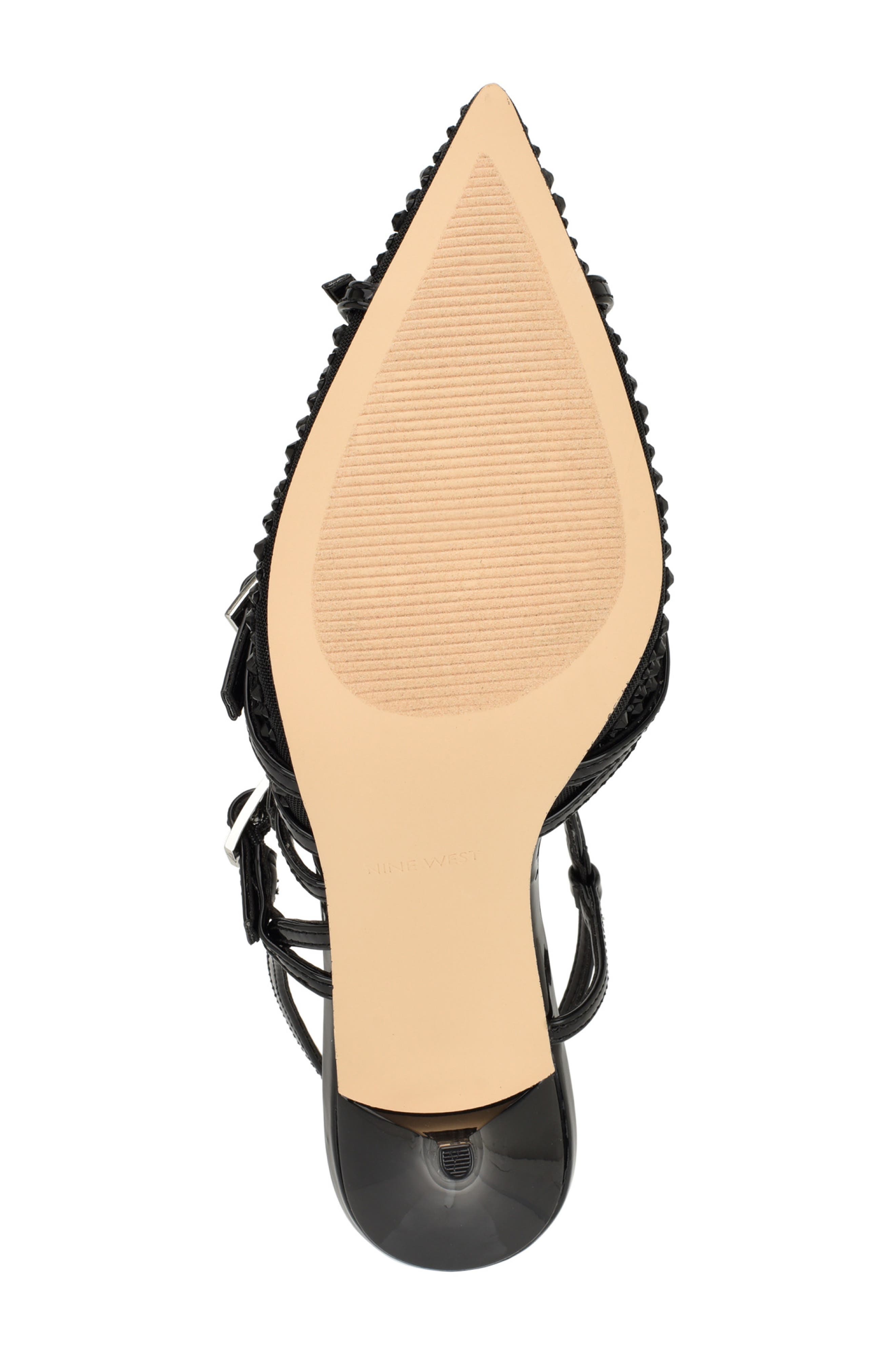 Pertee Crystal Embellished Ankle Strap Pump, Alternate, color, BLACK