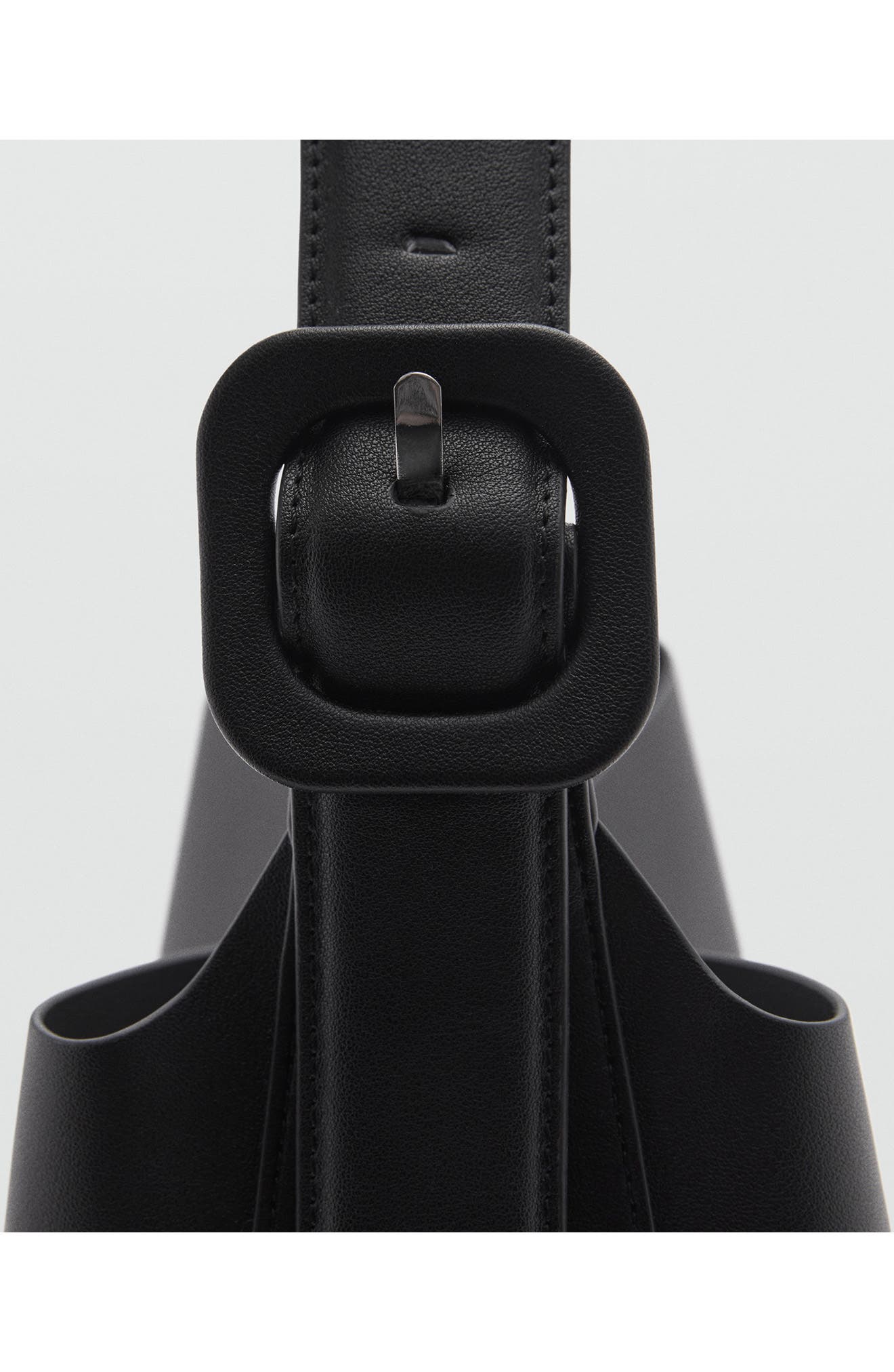 MANGO Faux Leather Shopper, Alternate, color, 