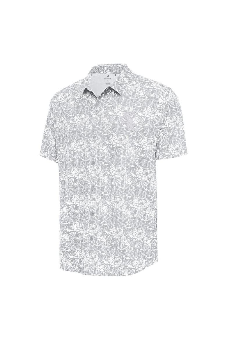 Men's Antigua Gray Chicago White Sox Resort Button-Up Shirt, Alternate, color, Gray
