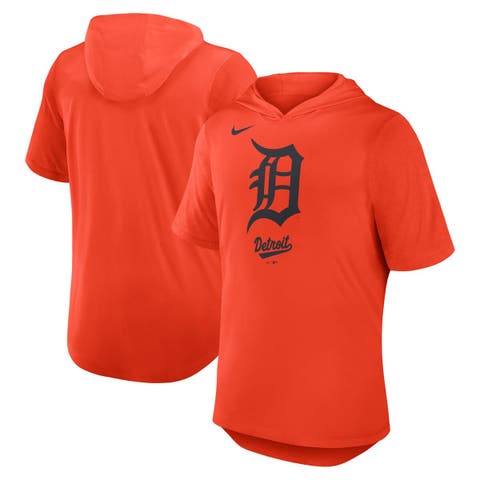 Men's Nike Orange Detroit Tigers Tri-Blend Hoodie T-Shirt