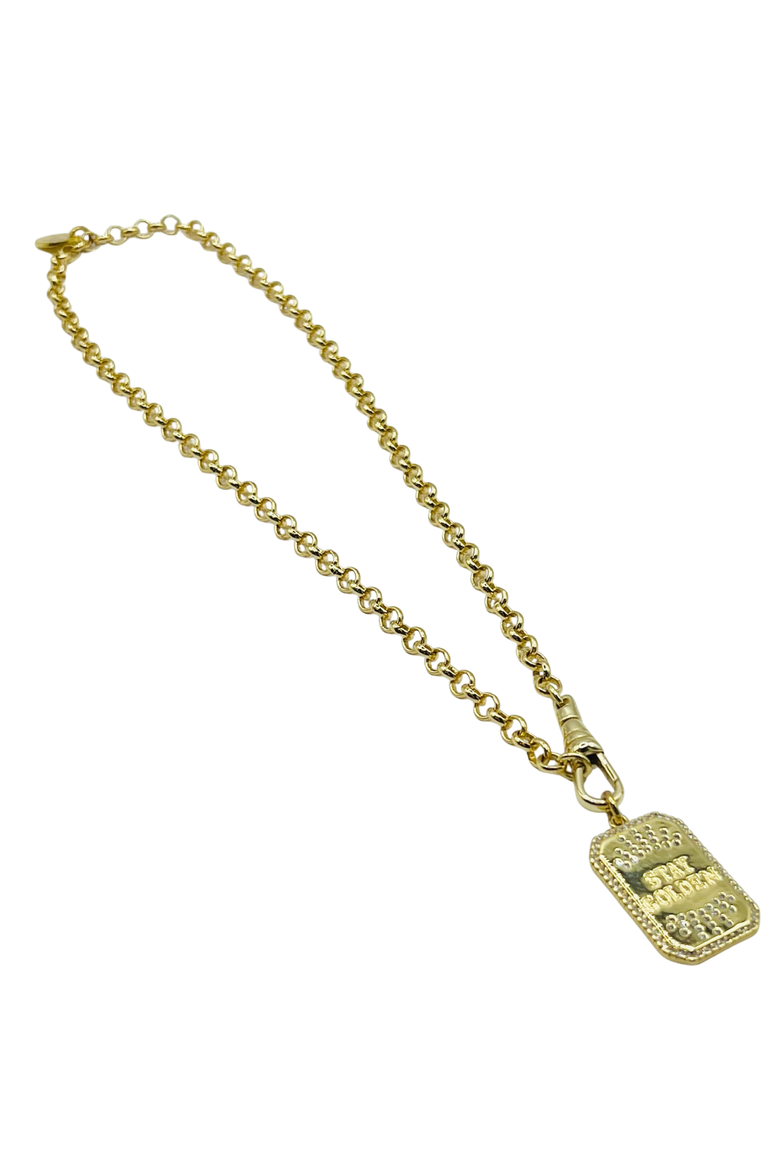 Stay Golden Charm Necklace, Main, color, Gold