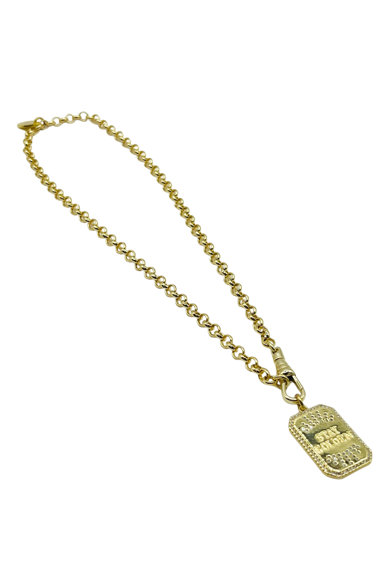 HOLST+LEE Stay Golden Charm Necklace, Main, color, Gold
