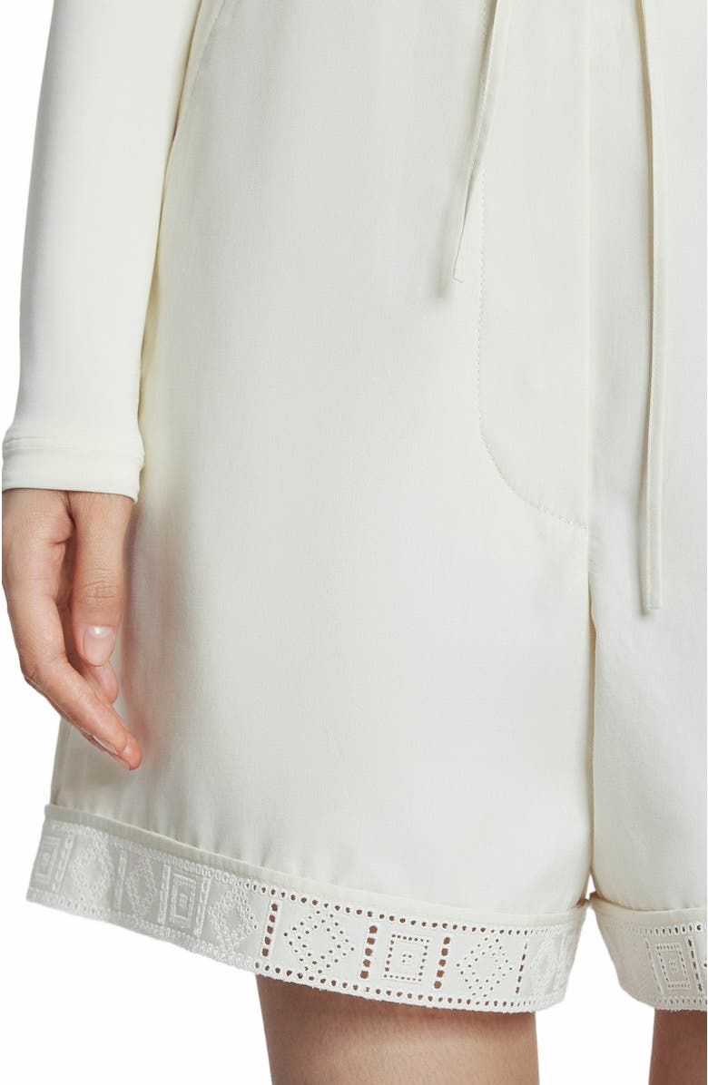 Lanvin Cotton Peplum Shorts, Alternate, color, 