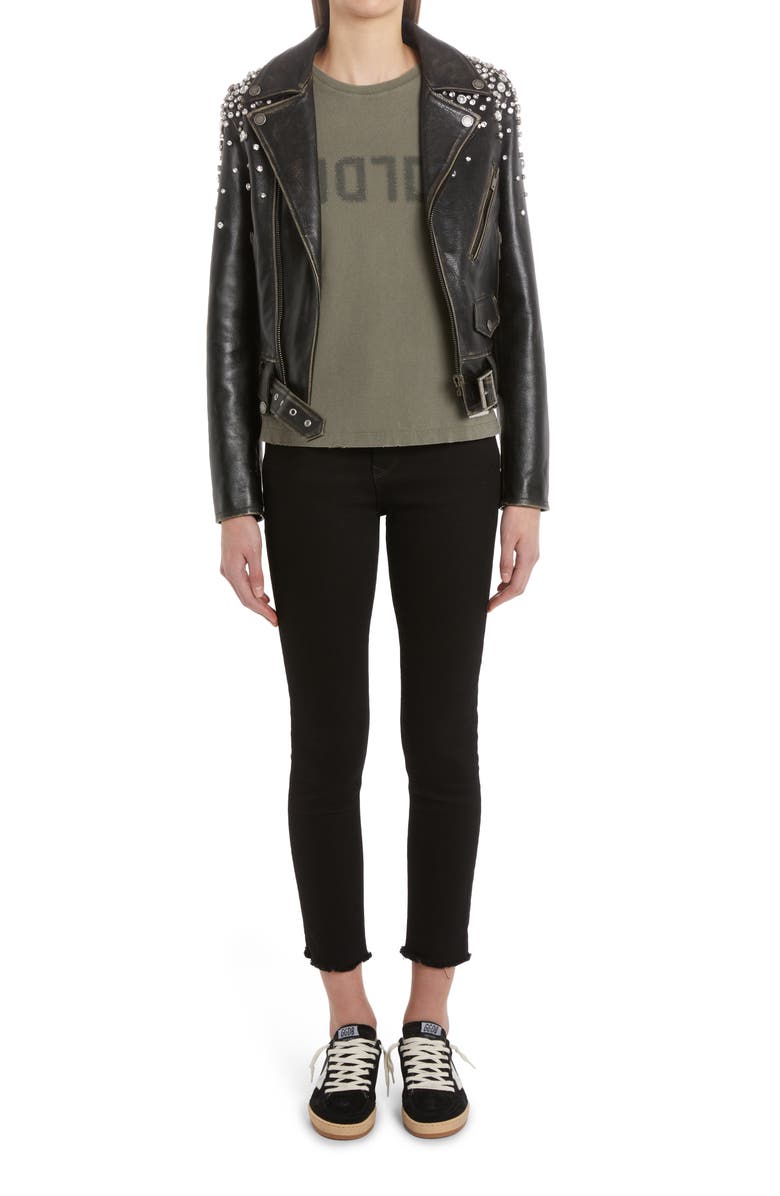 Golden Goose Stretch Cotton Skinny Jeans, Alternate, color, 