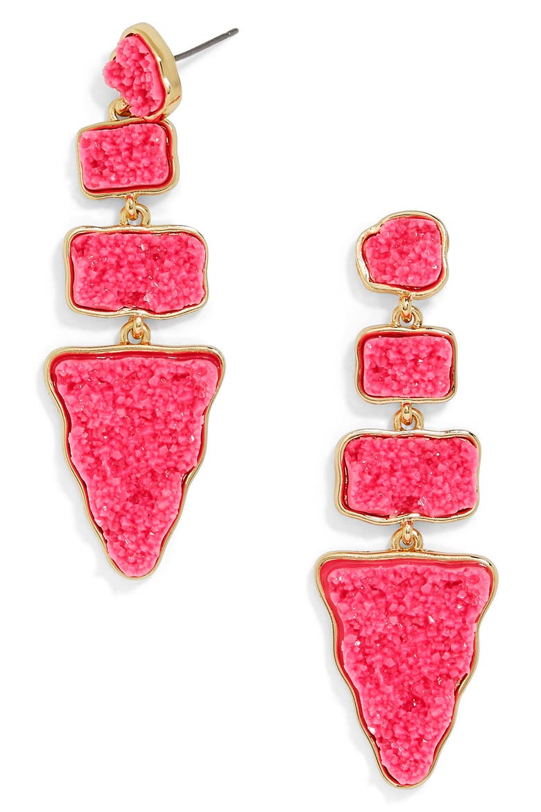 Oracle Drop Earrings, Main, color, FUCHSIA