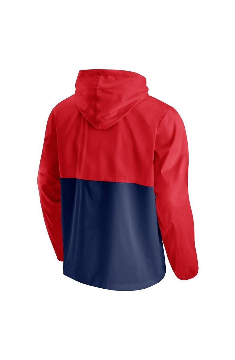FANATICS Men's Fanatics Branded Red/Navy Washington Capitals Thrill Seeker Anorak Half-Zip Jacket, Alternate, color, Red