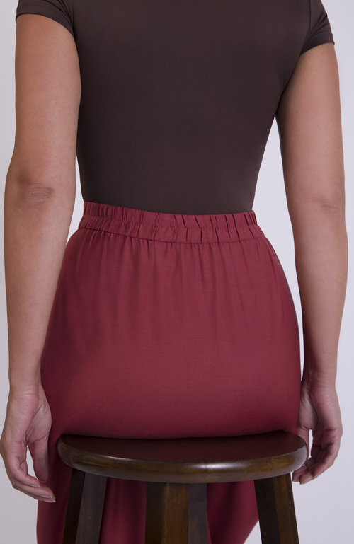 Aam The Label The Wool Midi Skirt In Brown