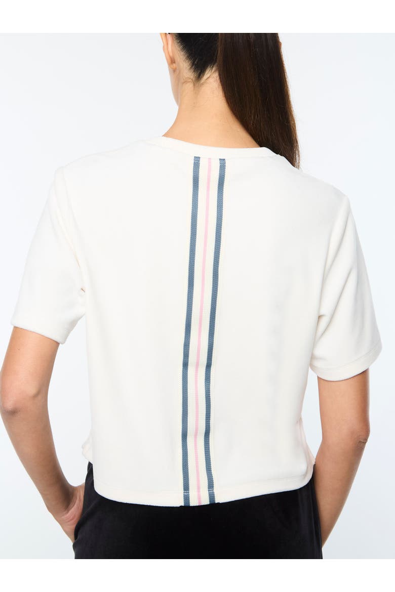 Adele Velour T-Shirt, Alternate, color, GARDENIA