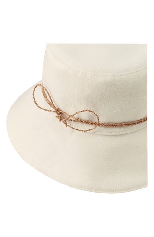 Helen Kaminski Sundar Cotton Bucket Hat In Ecru