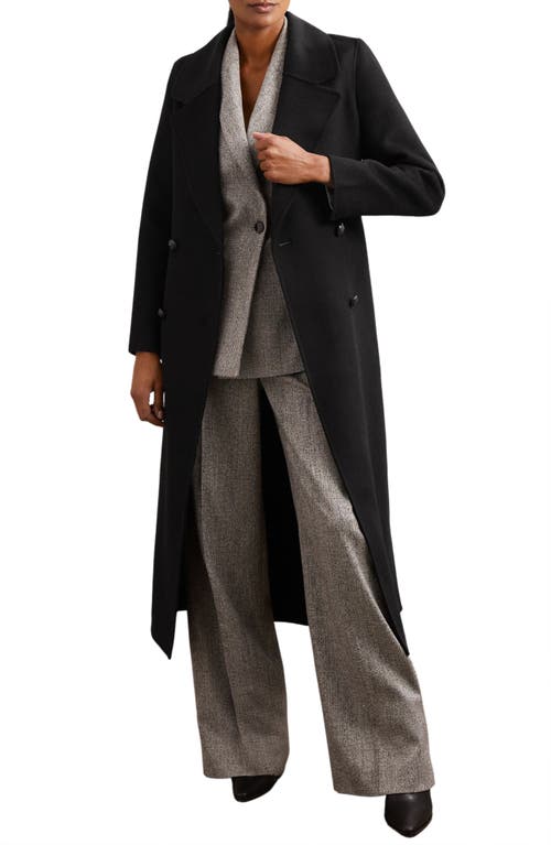 Reiss Dorian Wool Blend Coat In Black