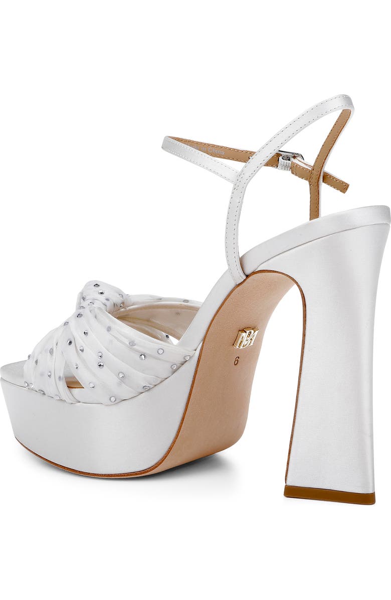 Badgley Mischka Collection Willabella Ankle Strap Platform Sandal, Alternate, color, White Satin