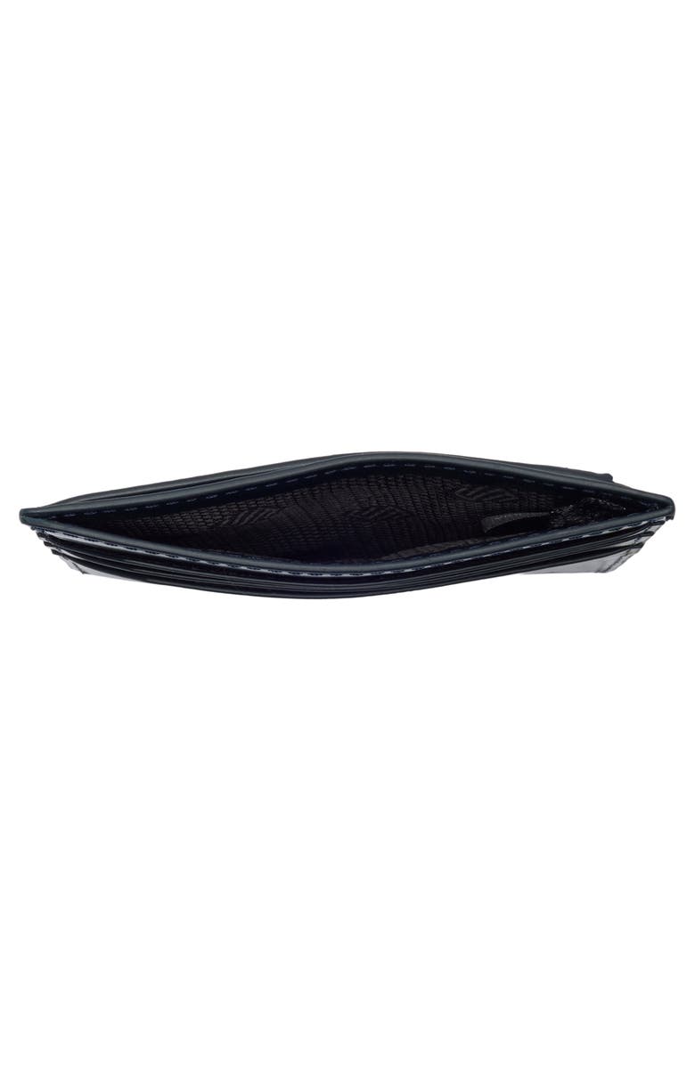 Johnston & Murphy Brushoff Leather Card Wallet, Alternate, color, Navy
