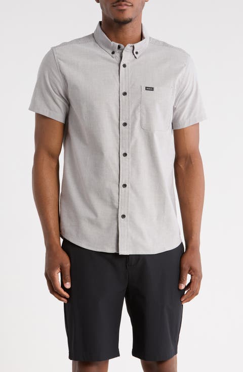 That'll Do Slim Fit Solid Short Sleeve Button-Down Shirt