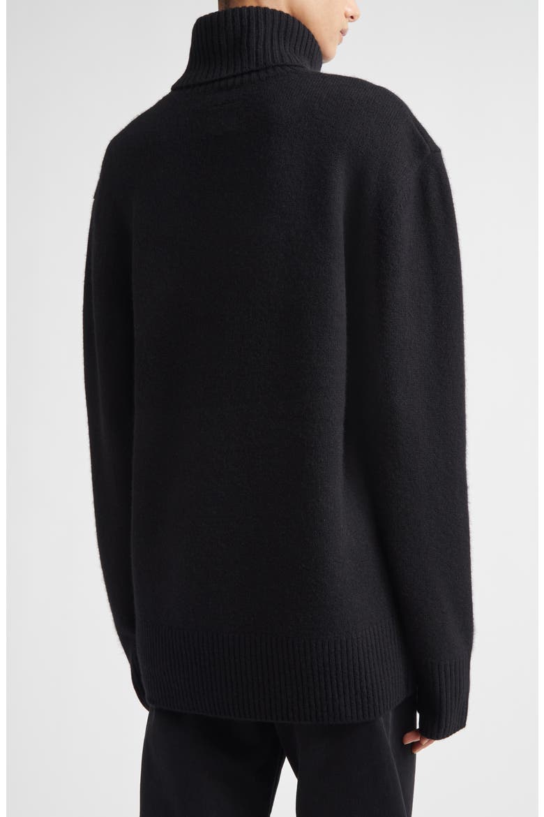 Cashmere Turtleneck Sweater, Alternate, color, BLACK
