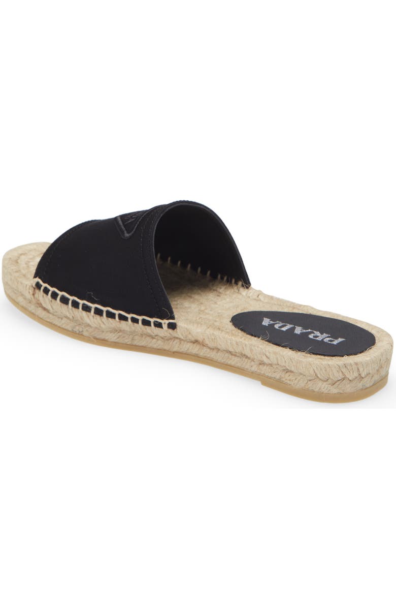 Prada Logo Espadrille Slide Sandal, Alternate, color,