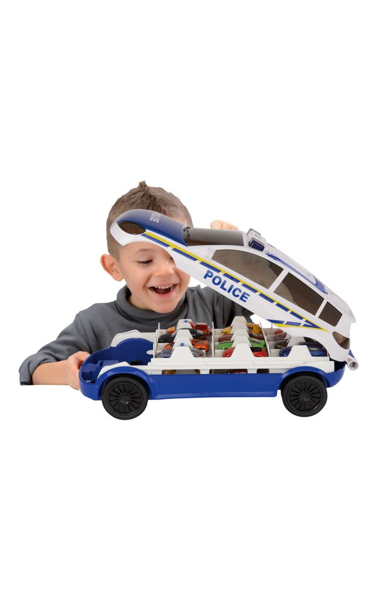 Dickie Toys HK Ltd Light And Sound Carry Case Car, Holds 24 Diecast Vehicles, Alternate, color, Multicolored